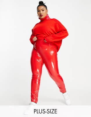 ivy park red latex dress adidas x IVY PARK Red Polyurethane Mini Dress adidas x IVY PARK