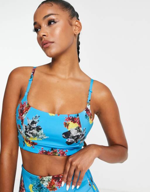 adidas Originals x IVY PARK printed bralette in blue