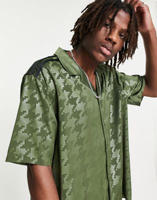adidas Originals x IVY PARK satin oversized shirt in green