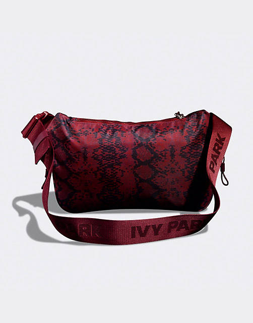 Men adidas Originals x IVY PARK snakeprint bumbag in red 