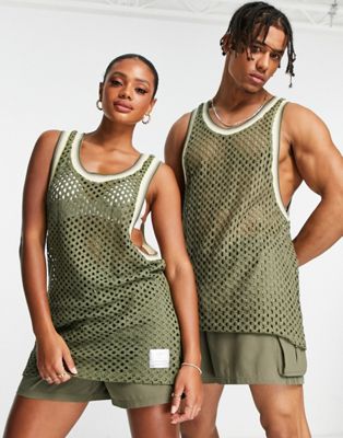 adidas Originals x IVY PARK unisex mesh tank top in khaki