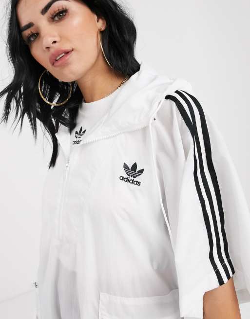 Adidas rain jacket on sale white