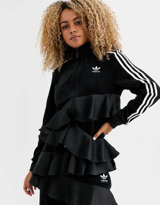 Adidas ruffle track jacket new arrivals