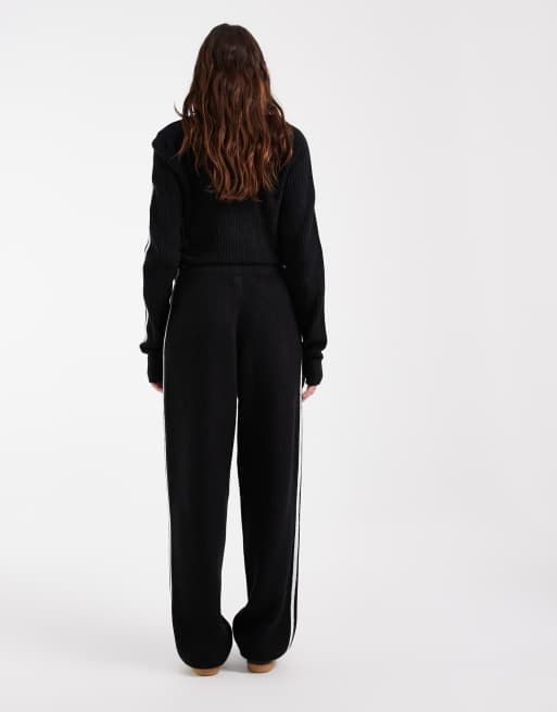 adidas Originals x Jennie Strick-Trainingshose mit Bündchen in Schwarz, 4 von 5