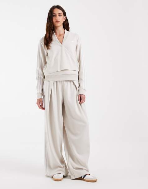 adidas Originals x Jennie superstar wrap top in light beige - view 1