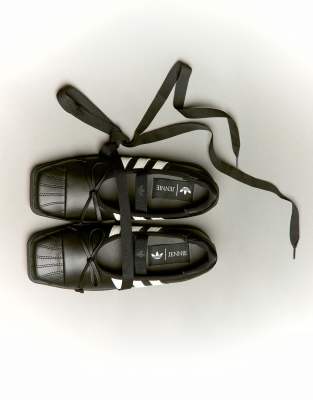 adidas Originals x Jennie Superstars II ballet trainers in black and white