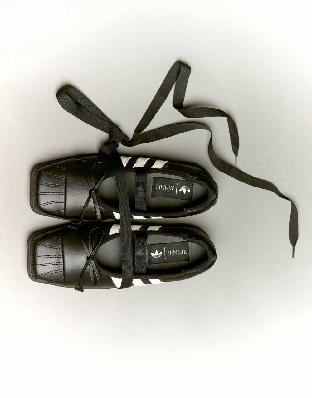adidas Originals x Jennie Superstars II ballet trainers in black and white