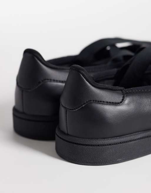 adidas Originals x Jennie Superstars II Ballett-Sneaker in Schwarz und Weiß, 6 von 6