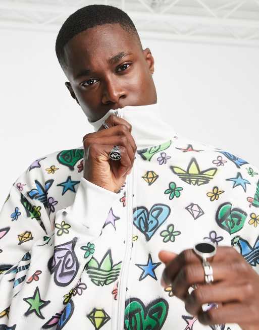 adidas Originals x Jeremy Scott Firebird track top in all over print