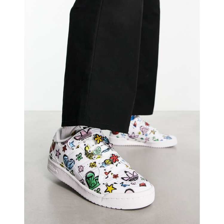 adidas Originals x Jeremy Scott Forum 84 Low sneakers in all over print