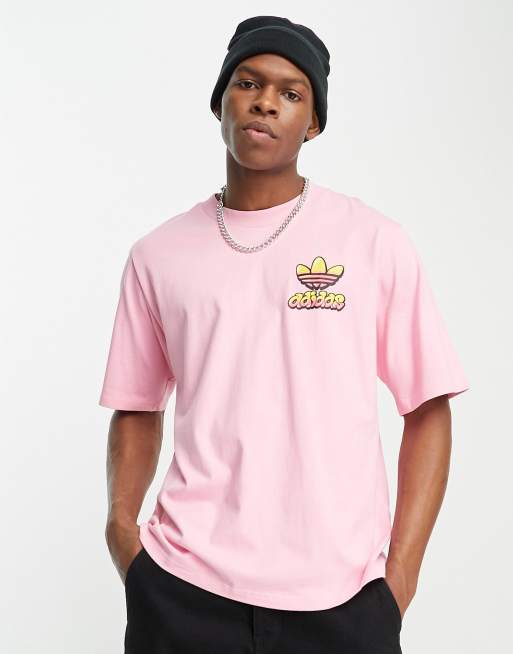 adidas Originals x Jeremy Scott graphic T-shirt in pink