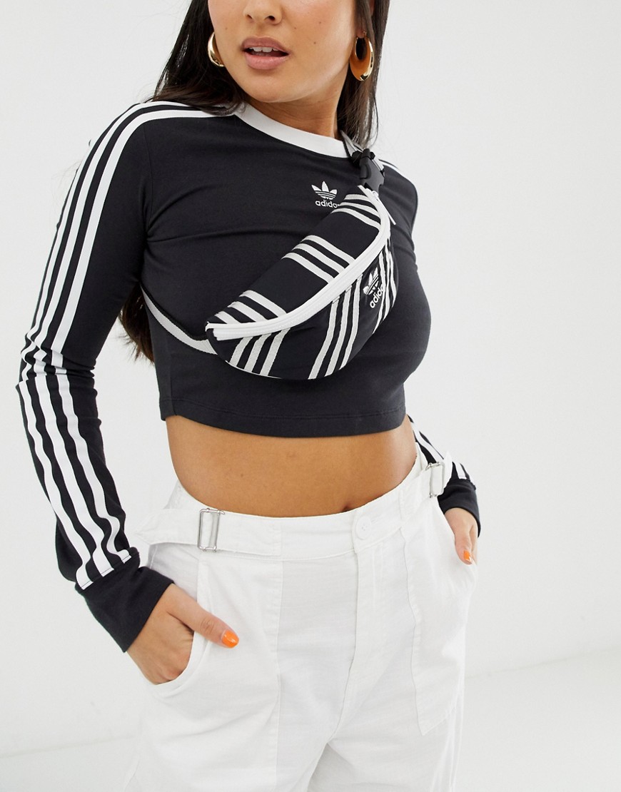 Adidas Originals x Ji Won Choi three stripe cross body bag in black