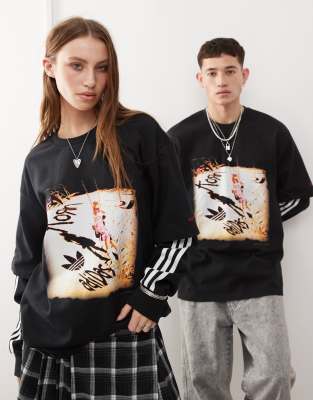 Adidas Originals X Korn Oversized Long Sleeve Tshirt In Black And White - Asos Adidas New In 31st October 2024