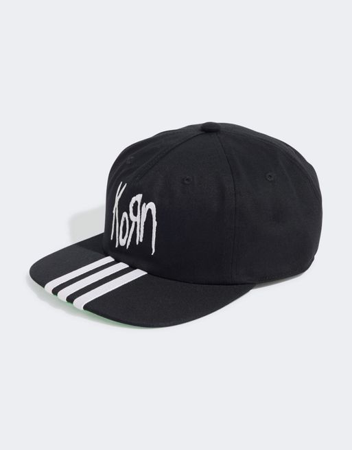 adidas Originals x KoRn Three Stripe cap in black