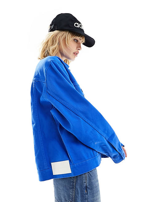 adidas Originals x Ksenia Schnaider denim trucker jacket in blue | ASOS