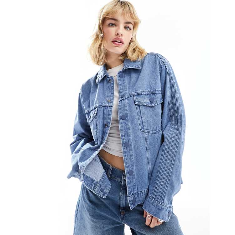 adidas Originals x Ksenia Schnaider three stripe jacket in washed 