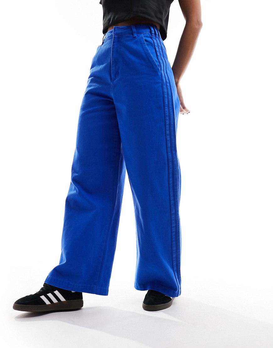 adidas Originals x Ksenia Schnaider three stripe jeans in blue