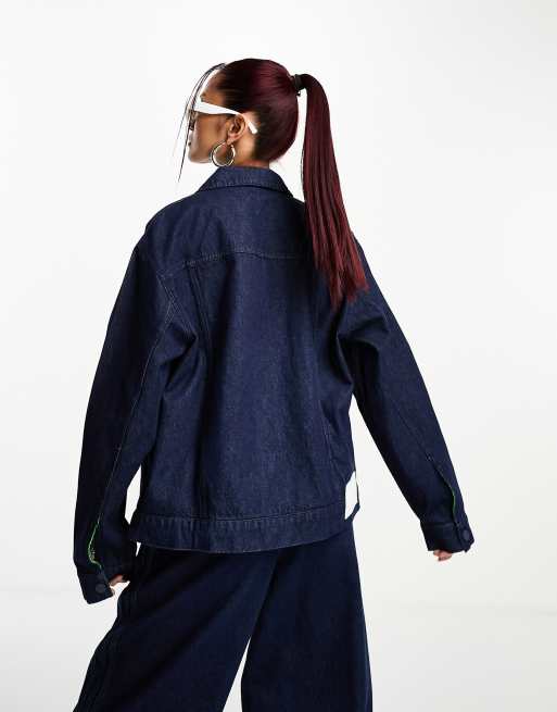 adidas Originals x KSENIASCHNAIDER denim jacket in dark blue
