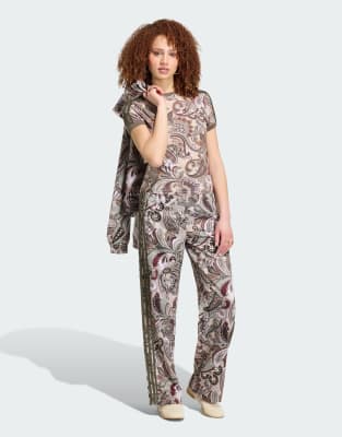 Adidas Originals X Liberty London Firebird Satin Track Pants In Multi