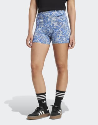 adidas Originals x Liberty London - Mehrfarbige Booty-Shorts mit Kalkweiß-Bunt