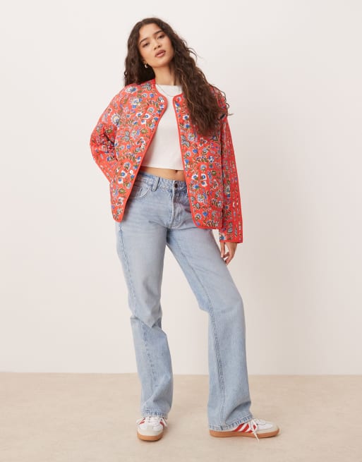 ジャケット ADIDAS ORIGINALS x LIBERTY QUILTED JACKET 5FT1881 adidas Originals x Liberty London quilted jacket in red