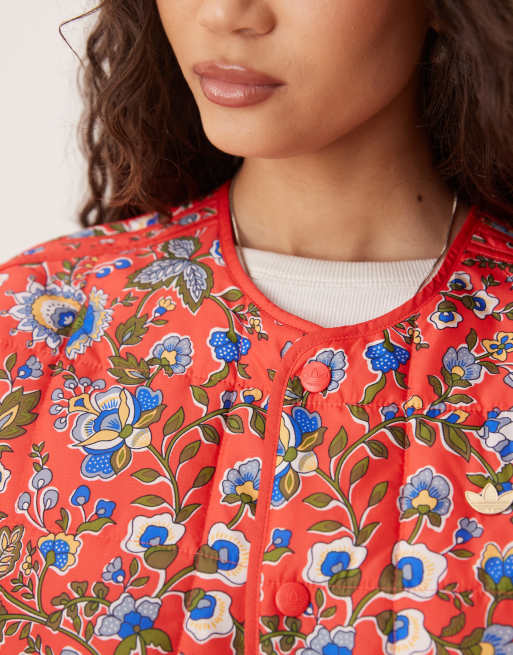 ジャケット ADIDAS ORIGINALS x LIBERTY QUILTED JACKET 5FT1881 adidas Originals x Liberty London quilted jacket in red