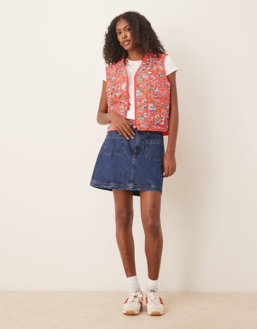 adidas Originals x Liberty London quilted vest in red floral | ASOS