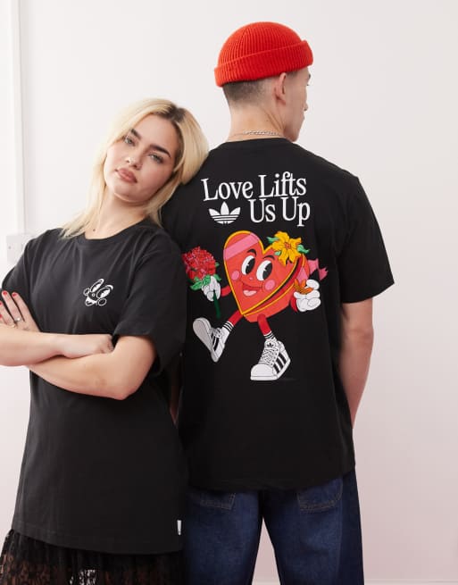 トップス With Love adidas Originals x Made By Nelson – Czarny T-shirt | ASOS