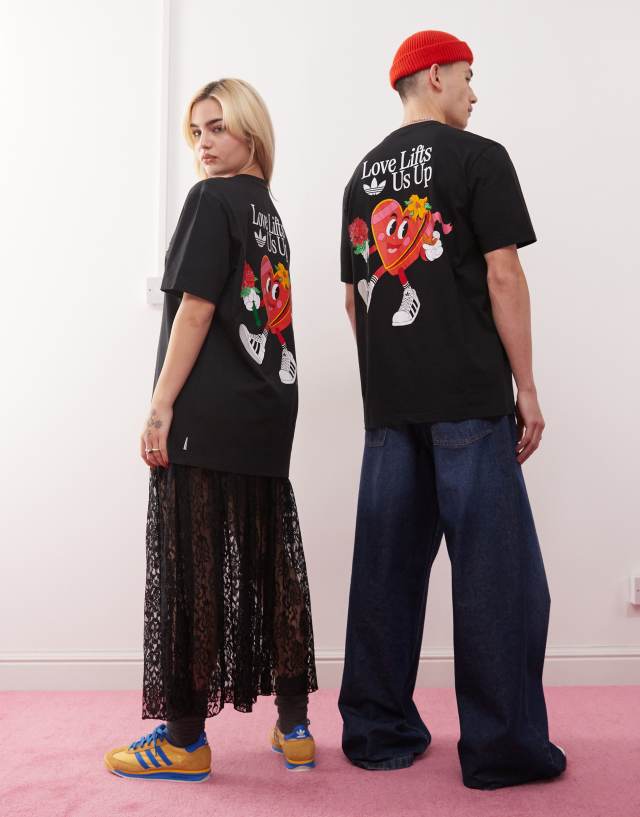 adidas Originals x Made By Nelson t-shirt in black | ASOS