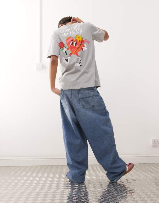 adidas Originals x Made By Nelson t-shirt in grey | ASOS