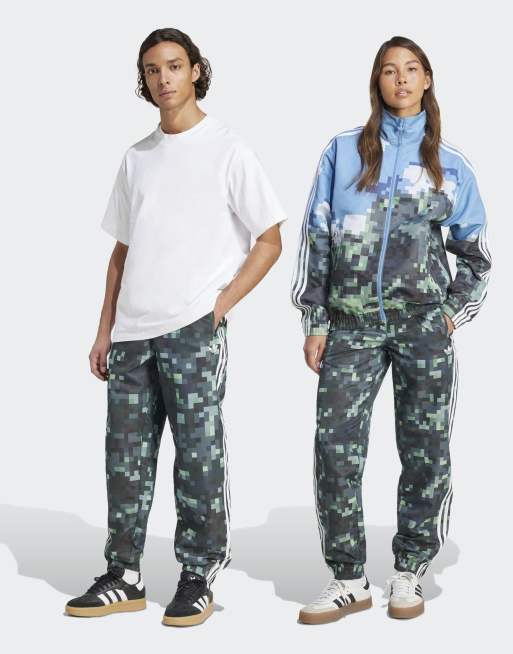 adidas Originals x Minecraft - Trainingsbroek in zilver en groen