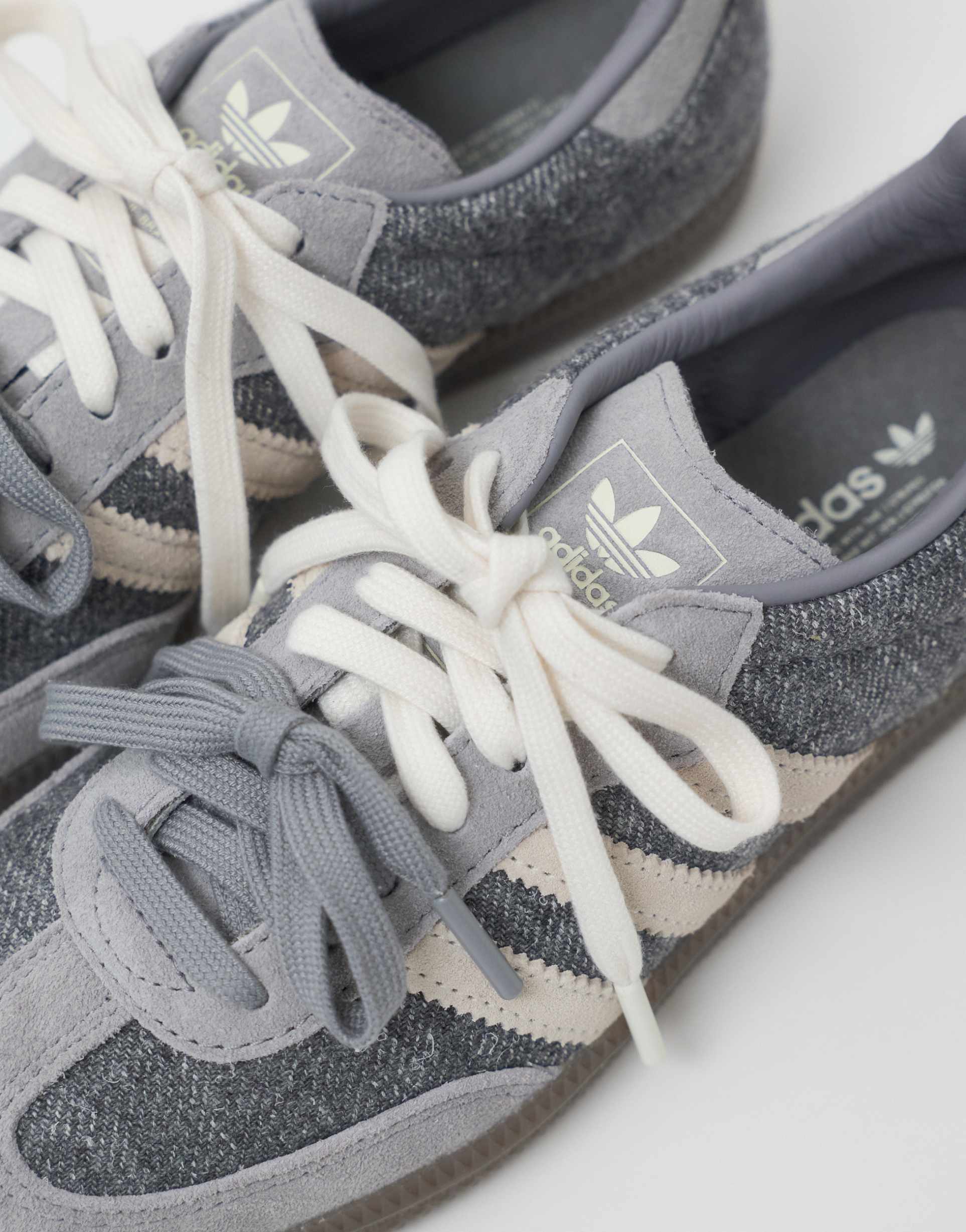 ADIDAS 몰리 메이 삼바 슬레이트 스니커즈 더블 레이스 그레이