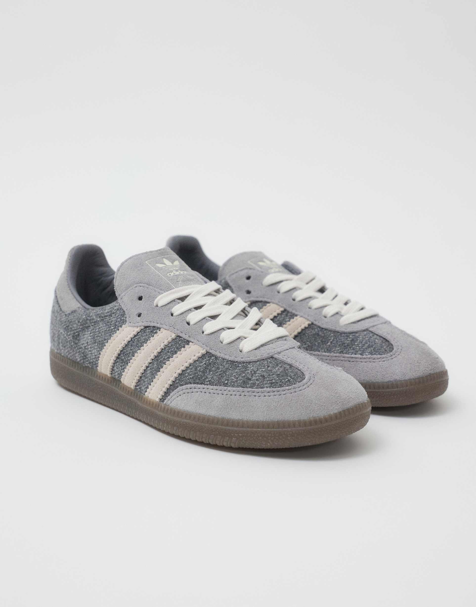 ADIDAS 몰리 메이 삼바 슬레이트 스니커즈 더블 레이스 그레이