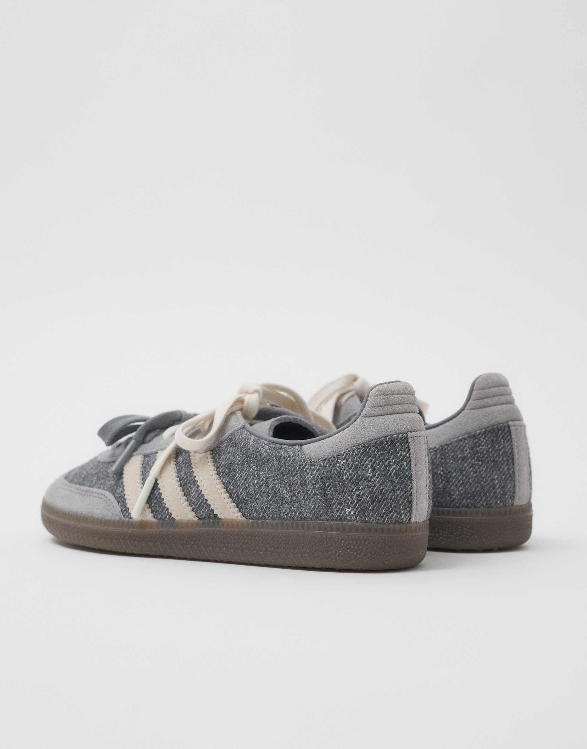 ADIDAS 몰리 메이 삼바 슬레이트 스니커즈 더블 레이스 그레이