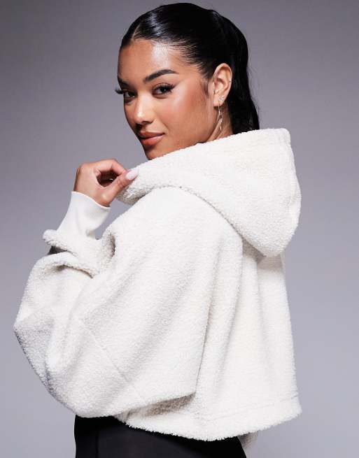 adidas Originals x Moonboot cropped hoodie in beige | ASOS
