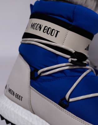 Shop Adidas Originals X Moonboot Moonboost High In Blue
