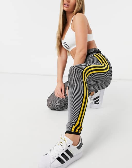 adidas Originals Black Paolina Russo Edition Reflective Leggings adidas  Originals