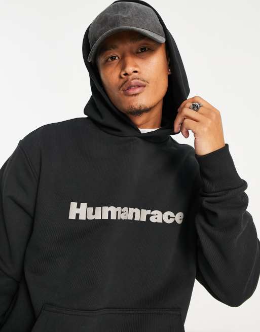 adidas Originals x Pharrell Williams – Basics – Premium-Kapuzenpullover in Schwarz