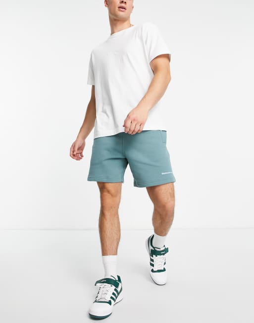 Aftrekken behandeling Dragende cirkel adidas Originals x Pharrell Williams - Basics - Premium T-shirt in wazig  smaragdgroen | ASOS