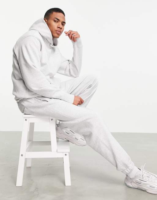 adidas Originals x Pharrell Williams Felpa con cappuccio premium grigio chiaro ASOS