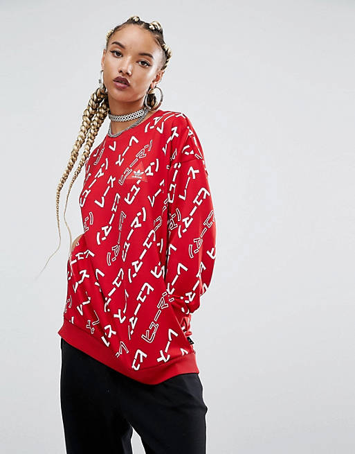 adidas Originals X Pharrell Williams Graphic Print Sweatshirt
