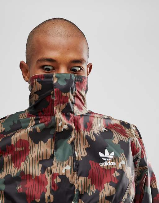 Adidas originals pharrell shop williams camo puffer jacket