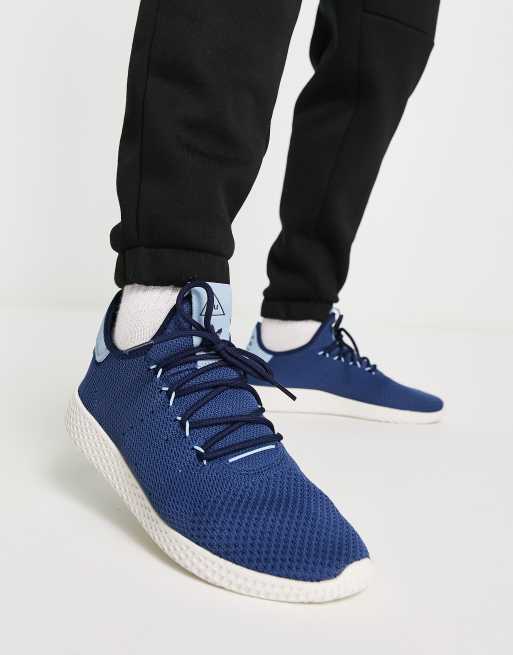 adidas Originals x Pharrell Williams Hu sneakers in navy and off ...