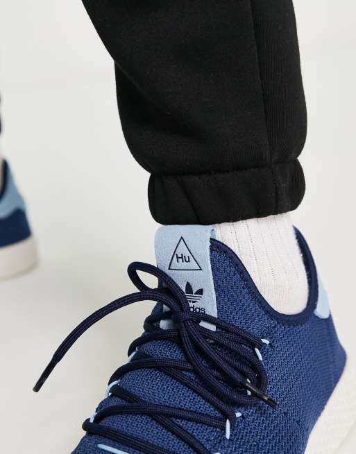 adidas Originals x Pharrell Williams Hu sneakers in navy and off-white