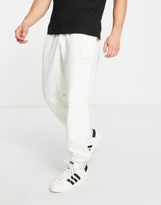 adidas Originals x Pharrell Williams premium basics joggers in off white
