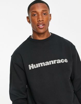 adidas Originals x Pharrell Williams premium basics sweatshirt in black