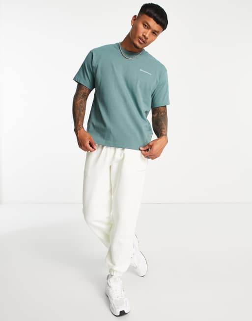 adidas Originals x Pharrell Williams premium basics t-shirt in hazy emerald