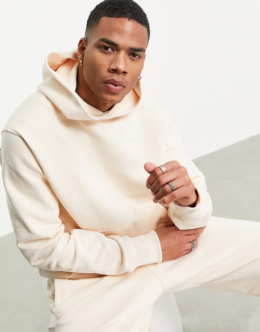 Adidas Originals x Pharrell Williams premium hoodie in ecru-White