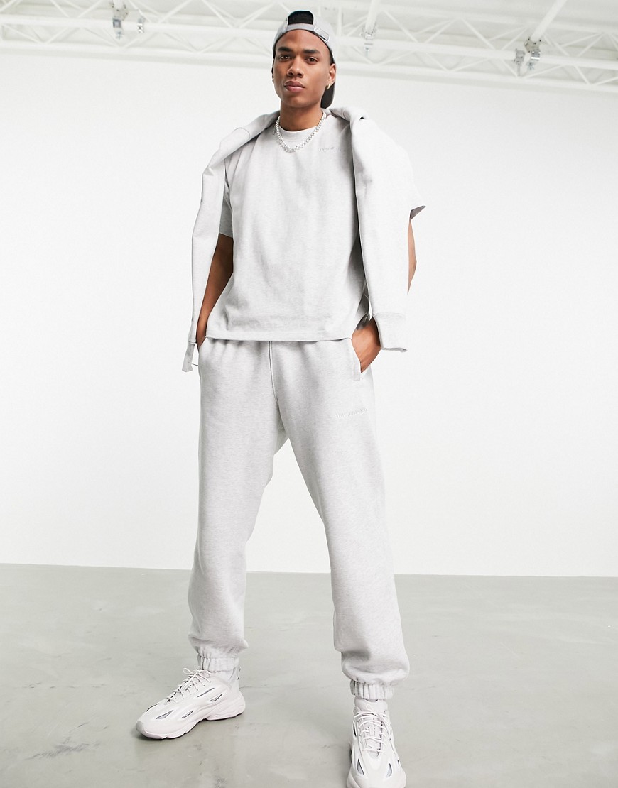 Adidas Originals x Pharrell Williams premium sweatpants in light gray