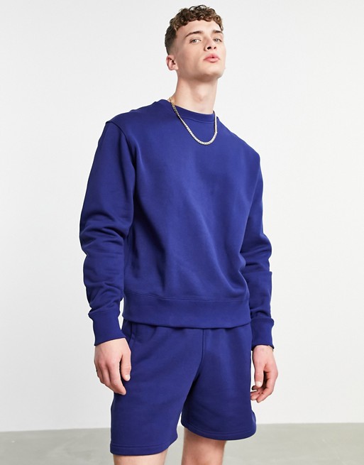 adidas Originals x Pharrell Williams premium sweatshirt in dark navy